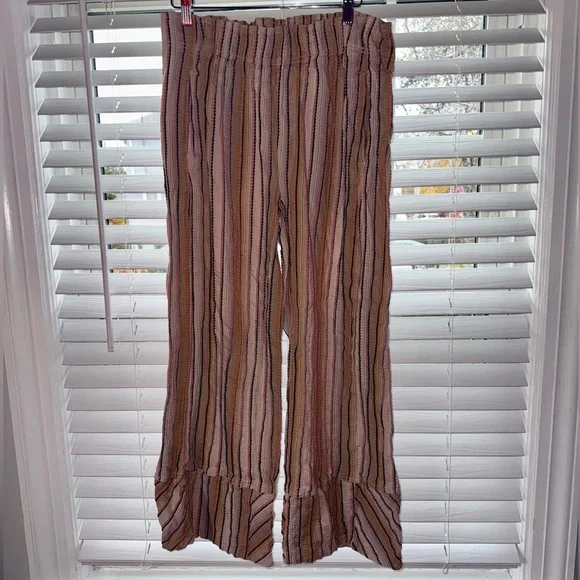 Free People Bohemian Day’s End Stripe Pants - Neutral Combo - Size Medium - Picture 3 of 5